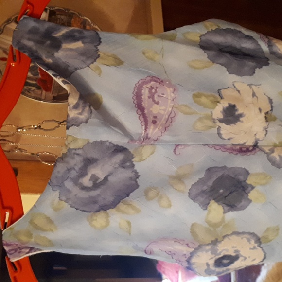 Dress,sheer with lining. Colour light blue, floral. "All That Jazz" small size. - Picture 3 of 11